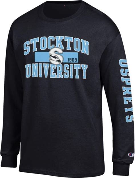 stockton university clothing|More.